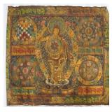 Tibetan Handpainted Textile Thangka