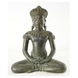 Bronze Khmer Style Cambodian Buddha Statue