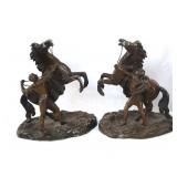 Cast Britannica Pair Western bookends