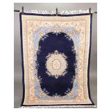 ORIENTAL CARPET DEEP BLUE 77" X 50" AREA RUG