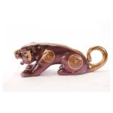 PURPLE POST-MODERN PANTHER SCULPTURE