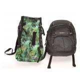 2 BACKPACKS KG SPORT SAK GREEN LEAF & SAMSONITE