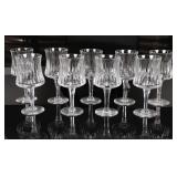 9 ROYAL DOULTON CRYSTAL STEMMED GLASSES