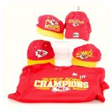 KC CHIEFS NFL BASEBALL HATS & T-SHIRT M