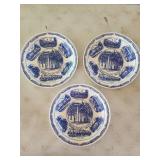 3 Ceramic Kentucky Military Institute Plates 11"