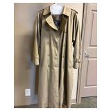 Burberry Size 10 Long Trench Coat with Removable Wool Liner - excellent condition