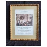 Framed Museum of Cycladic Art "Pictures of the Greek Archipelago" Exhibit Flyer 12"x15"