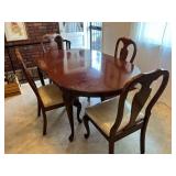 Oval Kitchen Table with 5 Chairs - 66”L x 42”W x 30”H