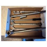 Assorted Breaker Bars 1/2” and 3/4” with Box End Wrenches