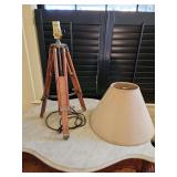 Adjustable Wooden Lamp w/ Shade