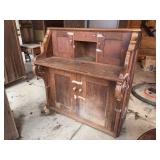 Primitive Secretary Desk - damaged  - 44”W x 24.5”D x 45.5”H