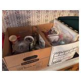 2 Box Lots of Assorted Glassware and Kitchenwares