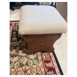 Upholstered Foot Stool with Storage