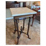 Marble Top Plant Stand - 14.25”sq x 29”H