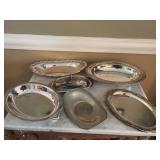 Assorted Serving Platters and Butter Dish