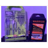 2 DRILL SETS RYOBI and WARRIOR