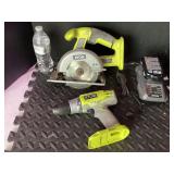 RYOBI CIRCULAR SAW, DRILL AND CHARGER