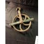 Antique metal pulley