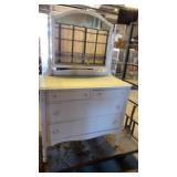 White dresser with mirror