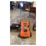 Black & Decker electric lawnmower with bag