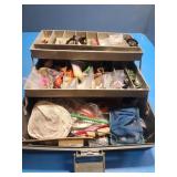 Tackle box full of fishing gear