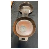 Pair of cast iron skillets