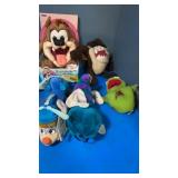 Taz stuffed animals and other stuffed animals