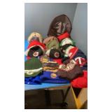 Box of hats and beanies