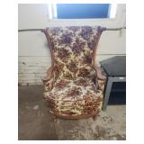 Vintage accent armrest chair