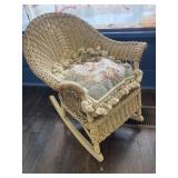 Childs wicker rocker