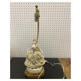 Figural Victorian lamp with no shade, HEAVY