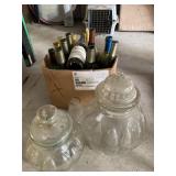 Glass bottles and containers