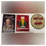 Yuenling, Budweiser and Beer Bait Signs