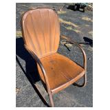 Antique Tan Clam Shell Chair