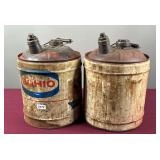 Pair of Vintage 5 Gallon Gas Cans