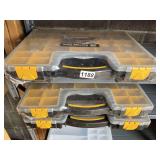 (3) Portable Parts Bin Storage Cases