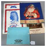 1947, 1976, & 1977 Local Advertising Calendars & Indian Lake Handouts