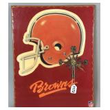 Retro Cleveland Browns Clock