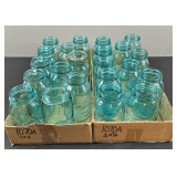 Bale Top & Blue Ball Glass Jars (2) Flats