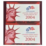 Pair of 2004 U.S. Mint Silver Proof Sets