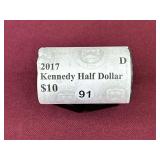 $10 Roll of 2017D Kennedy Half Dollars