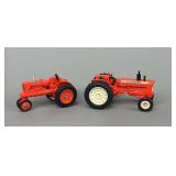 Pair of Allis-Chalmers 1/64 Scale Tractors