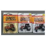 (3) Case International 1/64 Scale Die Cast Tractors