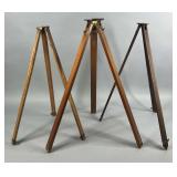 Trio of Antique Surveyor’s Tripods