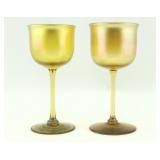 Louis Comfort Tiffany Favrile Iridescent Goblets