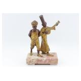 Austrian Bronze Musicians on Marble Base