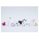 10 Swarovski Colored Glass Animals/Figures