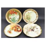 4 Hand-Painted Pickard Plates