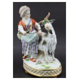 Meissen Porcelain Figure with Goat and Grapes