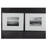 Two Framed B/W Landscape Photos